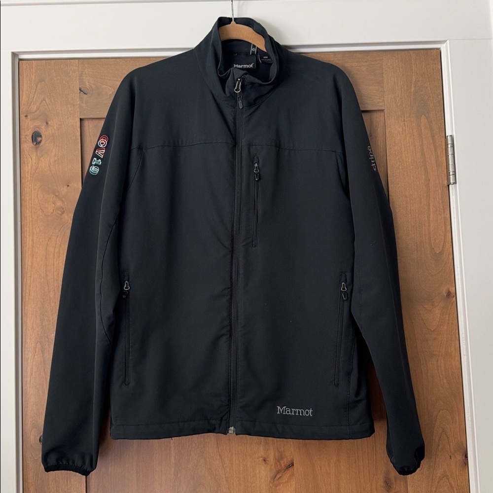 Marmot M3 Mens M Windbreaker Jacket Black Polyester Full Zip Softshell Work